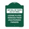 Signmission Air Will Be Taken Out of Tires License Plates Removed from Unauthorized Parkers, A-DES-GW-1824-24348 A-DES-GW-1824-24348 - alternate 1